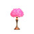 24" Glam Hot Pink Feather And Gold Table Lamp (478186)