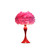 24" Glam Hot Pink Feather And Red Table Lamp (478187)
