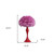 24" Glam Hot Pink Feather And Red Table Lamp (478187)
