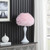 24" Glam Pink Faux Feather And White Metal Table Lamp (478188)