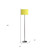 63" Steel Traditional Shaped Floor Lamp With Yellow Roses Drum Shade (478190)