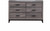 58" Grey Solid Wood Six Drawer Double Dresser (478651)