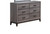 58" Grey Solid Wood Six Drawer Double Dresser (478651)