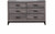 58" Grey Solid Wood Six Drawer Double Dresser (478651)