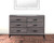 58" Grey Solid Wood Six Drawer Double Dresser (478651)