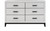 58" White Solid Wood Six Drawer Double Dresser (478652)
