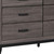 58" Grey Solid Wood Six Drawer Double Dresser (478653)