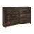 60" Dark Oak Solid Wood Six Drawer Double Dresser (478654)