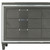 64" Metallic Grey Solid Wood Mirrored Six Drawer Double Dresser (478656)