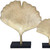 Set Of Two 15" Gold Gingko Leaf Aluminum Sculptures (480012)