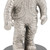 8" Silver And Black Marble Aluminum Space Man Sculpture (480026)