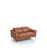 Urban 65" Brown Leather Adjustable Headrest Loveseat (480895)