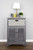 22" X 14" X 32" Grey Wood Mdf Water Hyacinth 1-Basket, 2-Door Accent Cabinet (354549)