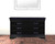 59" Black Solid Wood Six Drawer Double Dresser With Led (482392)