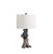 25" Black Blear In A Tree Table Lamp With Beige Shade (482672)