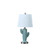 22" Pale Blue Green Ceramic Cactus Table Lamp With White Shade (482673)