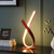 17" Red Modern Abstract Ribbons Table Lamp (482674)