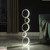 39" White Metal Five Circle Geometric Sculpture Led Table Lamp (482678)