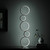 39" Black Metal Five Circle Geometric Sculpture Led Table Lamp (482679)