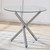 36" Silver And Glass Round Tripod Base Coffee Table (482909)