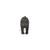 5" Black Cast Iron Pig Hand Painted Sculpture (483184)