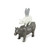 12" Grey And White Cast Iron Trio Of Farm Animals Hand Painted Sculpture (483190)