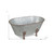7" Gray And Gold Galvanized Metal Hand Painted Bathtub Sculpture (483229)