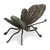 4" Rustic Black Cast Iron Textured Butterfly Sculpture (483241)