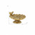 3" Gold Metal Bird And Flower Hand Painted Sculpture (483249)