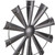 21" Gray Metal Windmill Hand Painted Sculpture (483250)