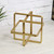 6" Gold Metal Abstract Hand Painted Sculpture (483262)