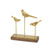 12" Gold Metal Bird Hand Painted Sculpture (483272)