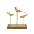 12" Gold Metal Bird Hand Painted Sculpture (483272)