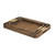 20" Brown Rectangular Wood Handmade Tray With Handles (483285)
