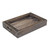 19" Brown Rectangular Wood Handmade Tray With Handles (483316)