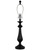 27" Black Candlestick Table Lamp With Black Mini Check Shade (484508)