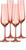 Set Of Four Translucent Blush Champagne Flutes (485152)
