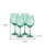Set Of Four Translucent Pale Green Large Wine Glasses (485154)