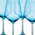 Set Of Four Translucent Aqua Blue Large Wine Glasses (485155)