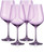 Set Of Four Translucent Purple Large Wine Glasses (485156)