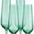 Set Of Four Translucent Pale Green Champagne Flutes (485157)
