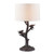 22" Dark Deep Red Birds In A Tree Table Lamp With White Drum Shade (485191)