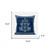 18X18 Blue Brown Blown Seam Broadcloth Floral Throw Pillow (485374)