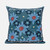 16X16 Blue Red Blown Seam Broadcloth Floral Throw Pillow (485408)
