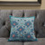 26X26 Blue Red Green Blown Seam Broadcloth Floral Throw Pillow (485416)