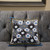 20X20 Gray Brown Blue Blown Seam Broadcloth Floral Throw Pillow (485425)