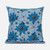 18X18 Gray Blue Blown Seam Broadcloth Floral Throw Pillow (485429)