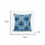 18X18 Gray Blue Blown Seam Broadcloth Floral Throw Pillow (485429)