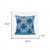 26X26 Gray Blue Blown Seam Broadcloth Floral Throw Pillow (485431)