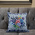 16X16 Blue Pink Gray Blown Seam Broadcloth Floral Throw Pillow (485433)